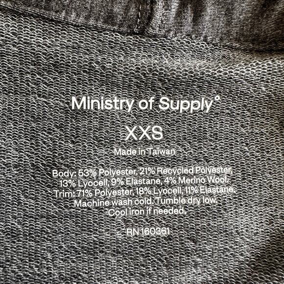 NWT Ministry of Supply Women's Fusion Terry Cardigan Classic Grey Heather XXS - Picture 8 of 9